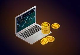Cryptocurrency Stock Market Laptop With Bitcoin Cash Chart