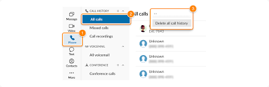 call history in the ringcentral app