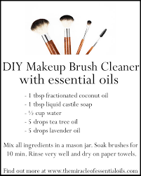 diy essential oil makeup brush cleaner