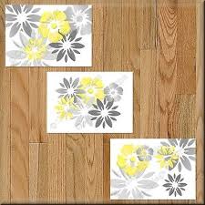 yellow gray wall art picture print