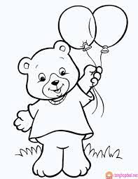 101 mẫu tranh tô màu cho bé 3 tuổi đẹp đơn giản cực dễ thương | Bear  coloring pages, Birthday coloring pages, Coloring pages winter