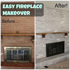 How To Whitewash A Brick Fireplace