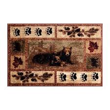 brown 5 x 7 polypropylene area rug