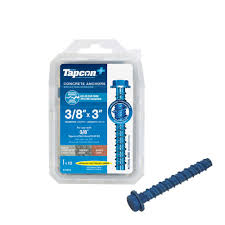 Tapcon 3 8 In X 3 In Hex Washer Head Large Diameter Concrete Anchors 10 Pack
