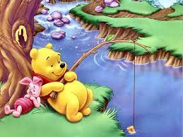 Cute Wallpaper Pooh Fishing For Mobile ...