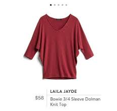 Skip to main search results. Laila Jayde Bowie 3 4 Sleeve Dolman Knit Top 58 Stitch Fix Cute Stitch Knit Top