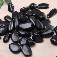 Tumbled Polished Black Pebble Stone