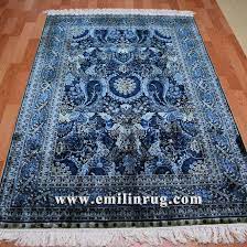 4x6 blue handmade hand knotted persian