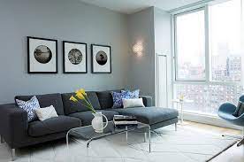 interiors with gray and inviting sofas