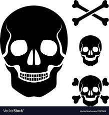 human skull cross bones symbol royalty