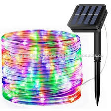 100 led rgb solar rope lights outdoor