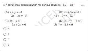 5 A Pair Of Linear Equations Which Has