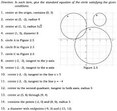 Circle Satisfying The Given Conditions