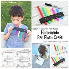 homemade pan flutes for kids with free
