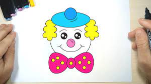to draw a clown face drawing coloring