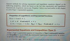 Solved Exponential And Logarithmic