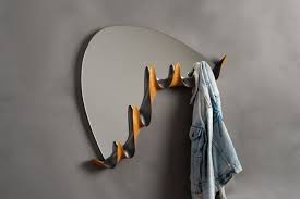 coat rack with mirror by david hurwitz