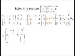 solve 3x3 system with gaussian