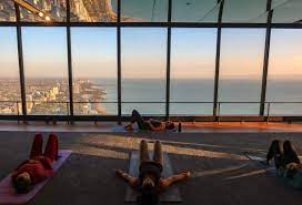 360 sky yoga at 360 chicago observation