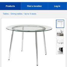 Salmi Ikea Glass Kitchen Table Home
