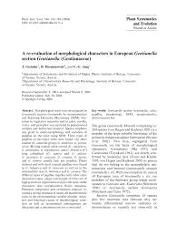 (PDF) A re-evaluation of morphological characters in European ...