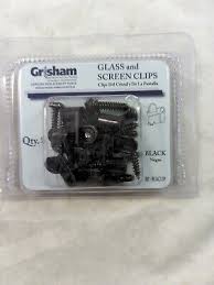 Grisham Black Glass Screen Clips Metal