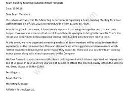 team building meeting invitation email