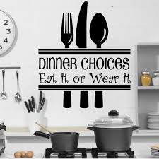 dinner choices kitchen wall decal
