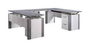 Standing desk u shaped desk (11) refine by type: Allure 66 X 102 U Shaped Computer Desk Commercial Grade Scratch And Stain Resistant Southern Walnut Black Walmart Com Walmart Com