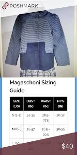 Magaschoni Snap Button Blazer Jacket 3 4 Sleeves Magaschoni