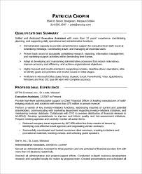 Free collection administrative assistant resume templates 2018 awesome 30 download. Free 8 Sample Executive Assistant Resume Templates In Ms Word Pdf