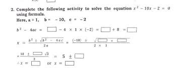 Equation X 10x 2 0 Using Formula
