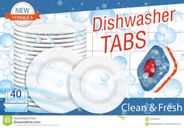 Dishwasher Detergent Tabs Package Design Realistic