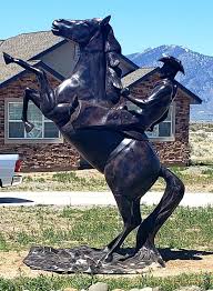 Horse Rearing W Riding Cowboy Xxl
