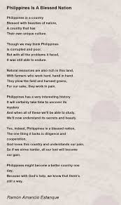 philippines is a blessed nation poem