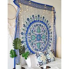 Blue Tapestry Wall Hanging Mandala