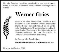 Werner Gries | Nordkurier Anzeigen