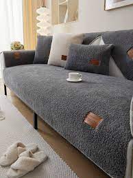 1pc Faux Cashmere Sofa Cushion Warm