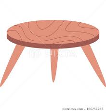Wooden Coffee Table Vector Icon
