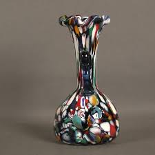 murano glass vase millefiori