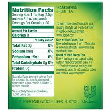 lipton green tea bags 100 natural 20s