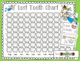 Lost Tooth Chart And Graph For The Whole School Year