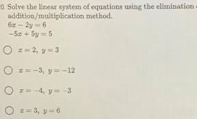 20 Solve The Linear System Of Equations