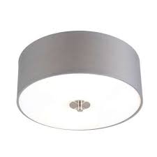 Country Ceiling Lamp Gray 30 Cm Drum