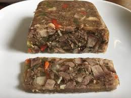 homemade souse meat hog head cheese