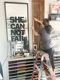 Office Diy Slat Walls A Girl And Her