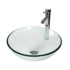 glass vessel clear bathroom sinks for