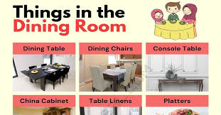 dining room furniture list of