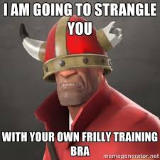 I am going to strangle you with your own frilly training bra ... via Relatably.com