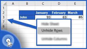 how to unhide rows in excel you